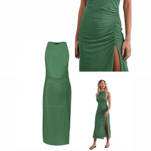 Vix Paula Hermanny Swimwear Getty long cover up dress green Sz M NEW With tags